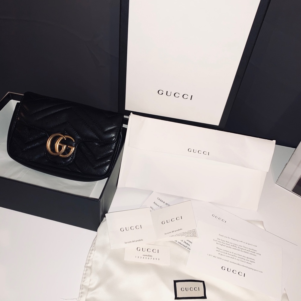 Gucci super mini black marmont🖤✨